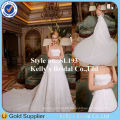 New fashion simple casual short sleeve bridal wedding dress